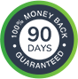 100% 90 Days Money Back Guaranteed