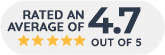 Rated an average of 4.7 stars
